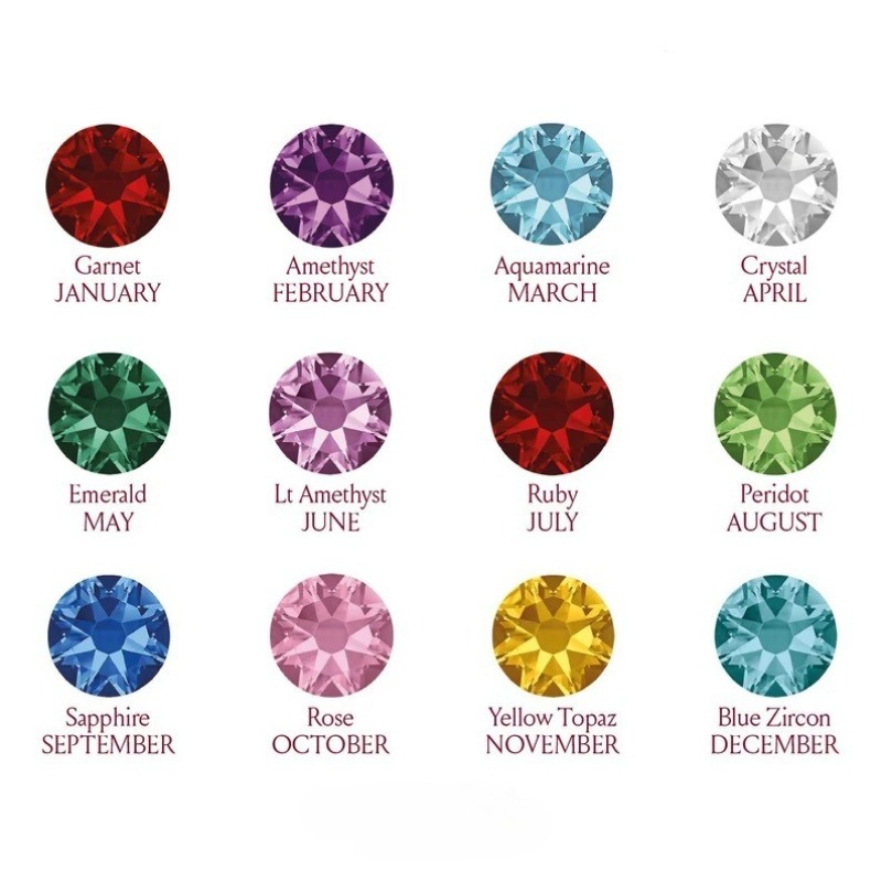 Custom Gold Plated Marquise Birthstone Necklace Simple Multi-Color Zircon Link Chain for Anniversary Birthday Mother's Day Gift