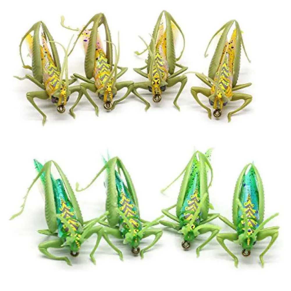 2# 6# Insect Fishing Lures Grasshopper Fishing Bait Hard Artificial Baits Road Simulation Fly Fishing Bass Lure Fishing Tackle Z250411