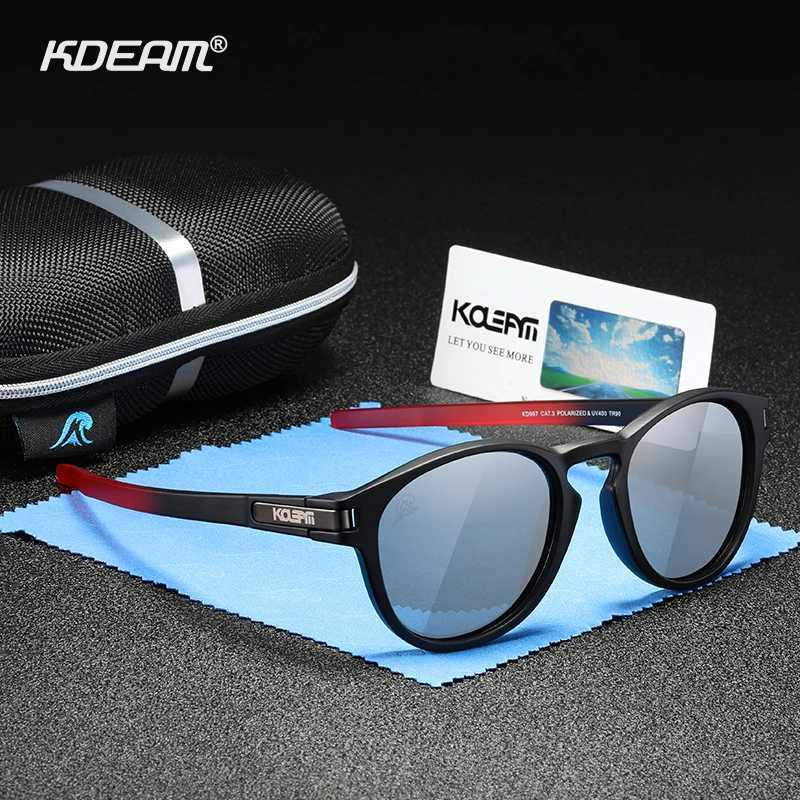 KDEAM Skateboarding Stylish Polarized Sunglasses Men Flexible TR90 Frame Keyhole Bridge Mirror Coating Sun Glasses Women KD997 Z250411