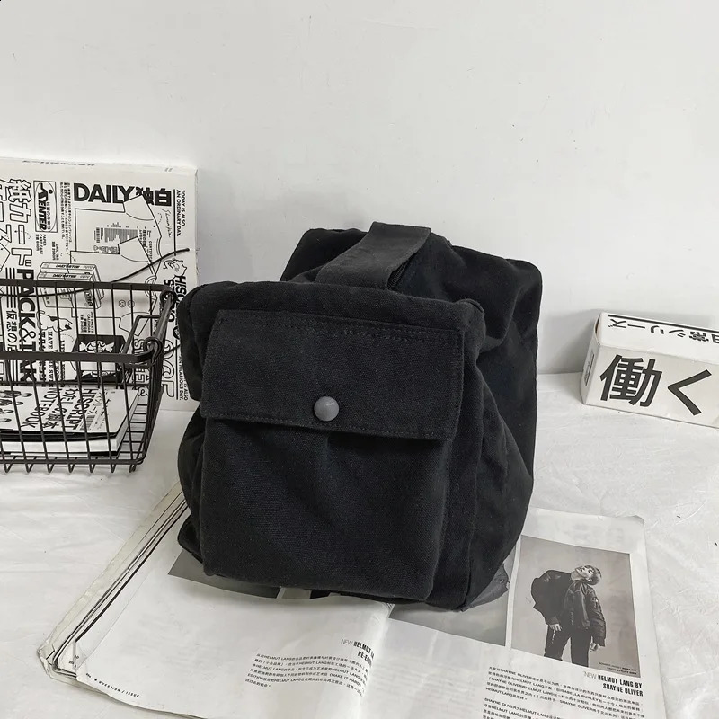 Canvas Cross Body Messenger Bag School Backpack Outdoor Travel Bag suitable for teenage students large capacity 250411