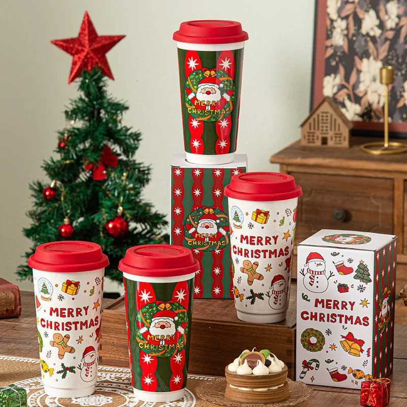 Christmas Christmas Gift Ceramic Mugs Office Cup Home Use Water Cup Cute Coffee Cup Birthday Present Lovely Souvenir Drinkware Y251112