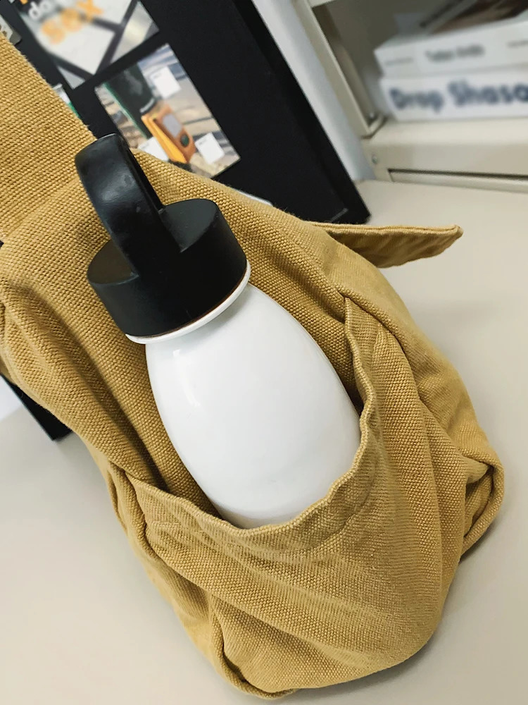 Canvas Messenger Bag Versatile Flip Large Capacity Shoulder Bag Student Adjustable Cross Bag 250411
