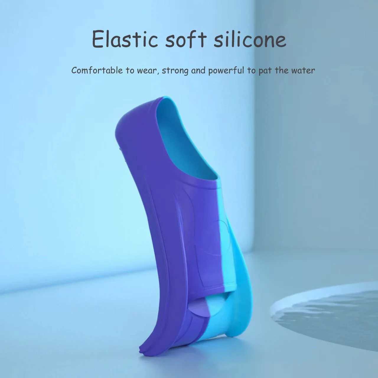 18 color professional inflatable diving fins paddles silicone short childrens mens flip up childrens scuba equipmentY250412