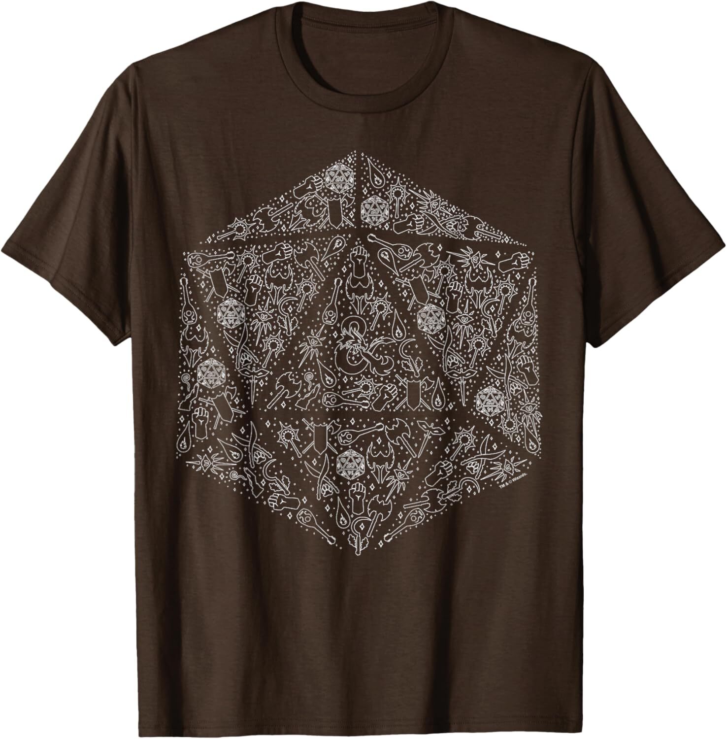 T shirt for Mens Celestial D20 Graphic Tee Casual Tops Clothes Short sleeve