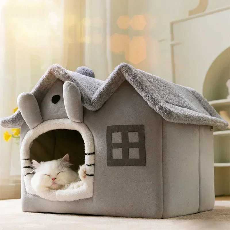 Foldable dog house dog house mattress is suitable for small and medium-sized dogs cats winter warm cat beds nest pet products basket pets and dog sofa