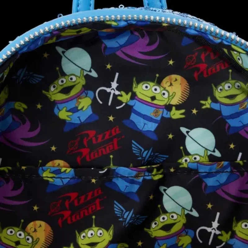 Disney Toy Story Alien Loungefly Glitter Mini Backpack Cute Cartoon Student Backpack ChildrenS Outdoor Travel Bag Girls Gift X250412