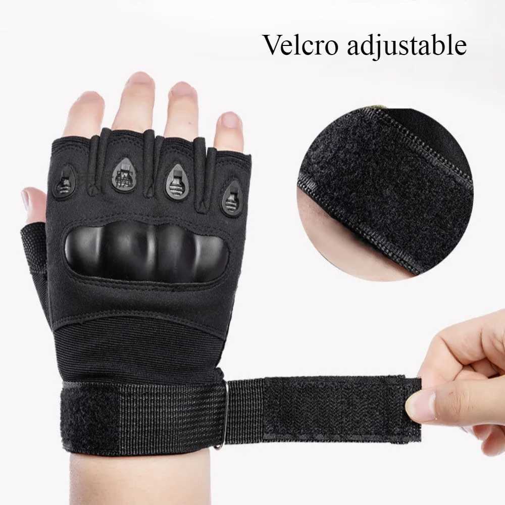 Fingerless Motorcycle Cycling Gloves for Men Outdoor Tactical Gloves Shooting Hunting Motorcycle Bike Glove Bicycle AccessoriesC250412