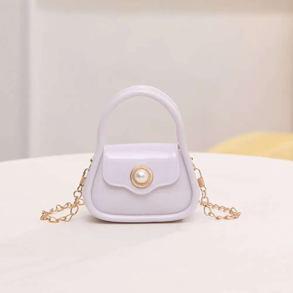 Fashion PU Leather Small Crossbody Ladies Pearl Chain Shoulder Bags Women Mini Coin Purses Handbag Jelly Bag Gifts