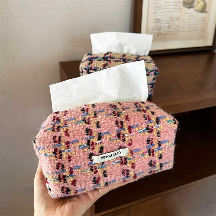 Nordic Tissue Box Cloth Art Simple Living Ro Paper Holder Desktop Napkin Box He Use Y251112