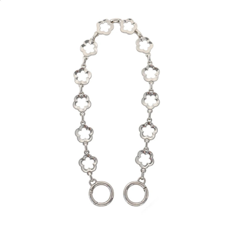 Ins Flower Chain Decorative Bag Hanging Chain Metal Shoulder Bag Hand Strap Metal Chain Silver Chain 250411