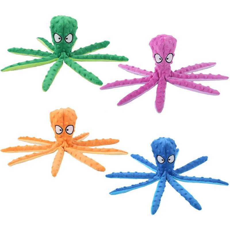 High Quality Pet plush toy octopus dog interactive toy not resistant to biting sound small dog squeaking sound octopus dog mouse toy supplies T2504012