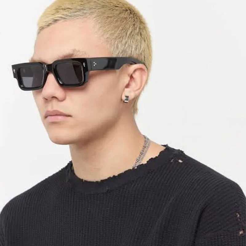 New Mens Personality Minimalist Style Sunglasses Fashion Cool Retro Rectangle Glasses Oculos De Sol Femino Z250411