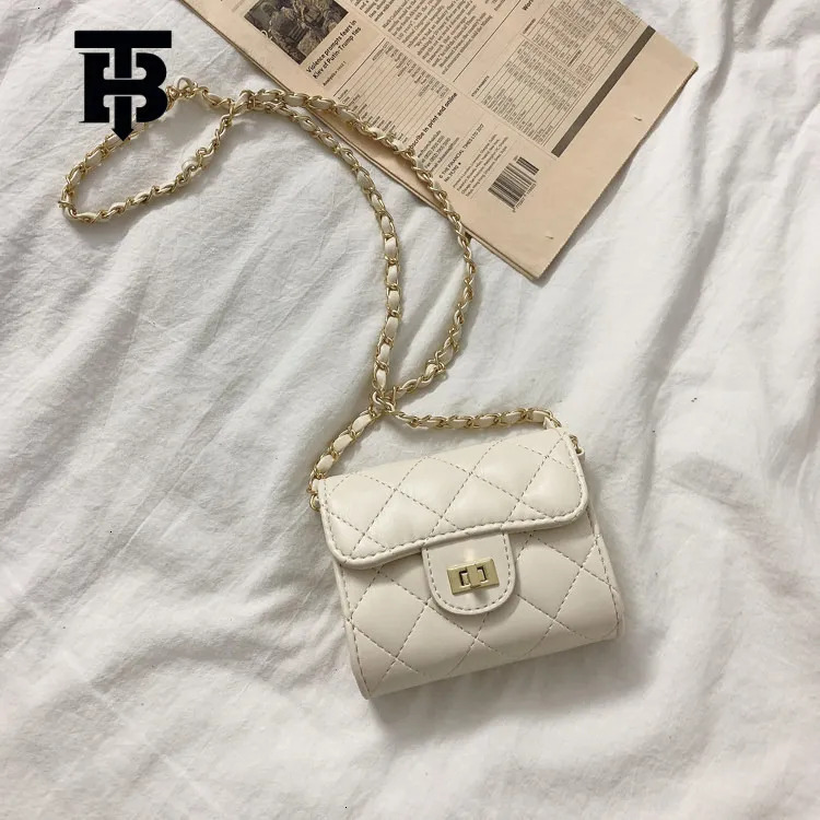 TB BHULAMTE Designer Women's Bag, New Fashion Quilted Small Square Bag, Mini Luxury Chain Bag, Student Wallet, Korean Style Crossbody Bag