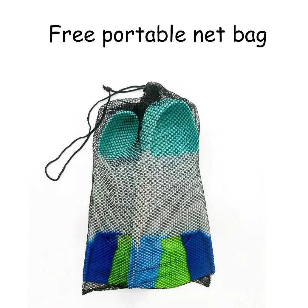 18 color professional inflatable diving fins paddles silicone short childrens mens flip up childrens scuba equipmentY250412
