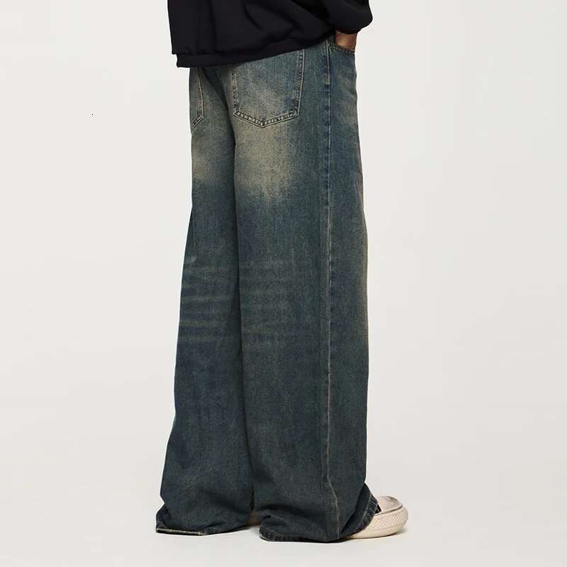 Classic Or-Length Pants American High Street Washed Denim Jeans