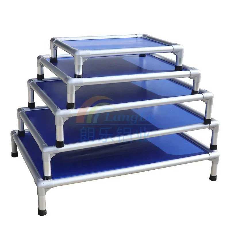 Elevator dog bed chewy and foldable PVC lightweight aluminum pet camping bed factory supplies dog house four season breathable mat X250412