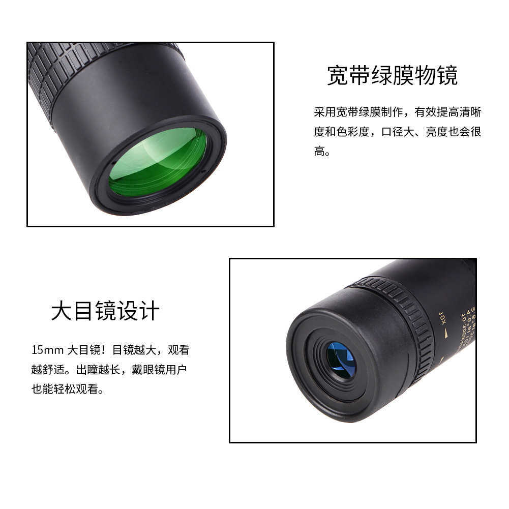 New outdoor 10-300x40 continuous zoom magnification portable high power telescopeW241108
