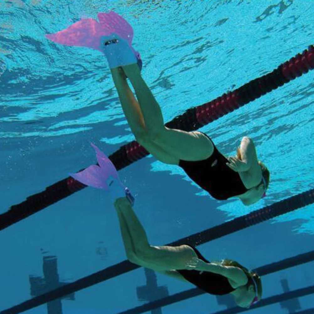 Childrens mermaid tail flip childrens silicone fin diving shoes swimming equipmentY250412