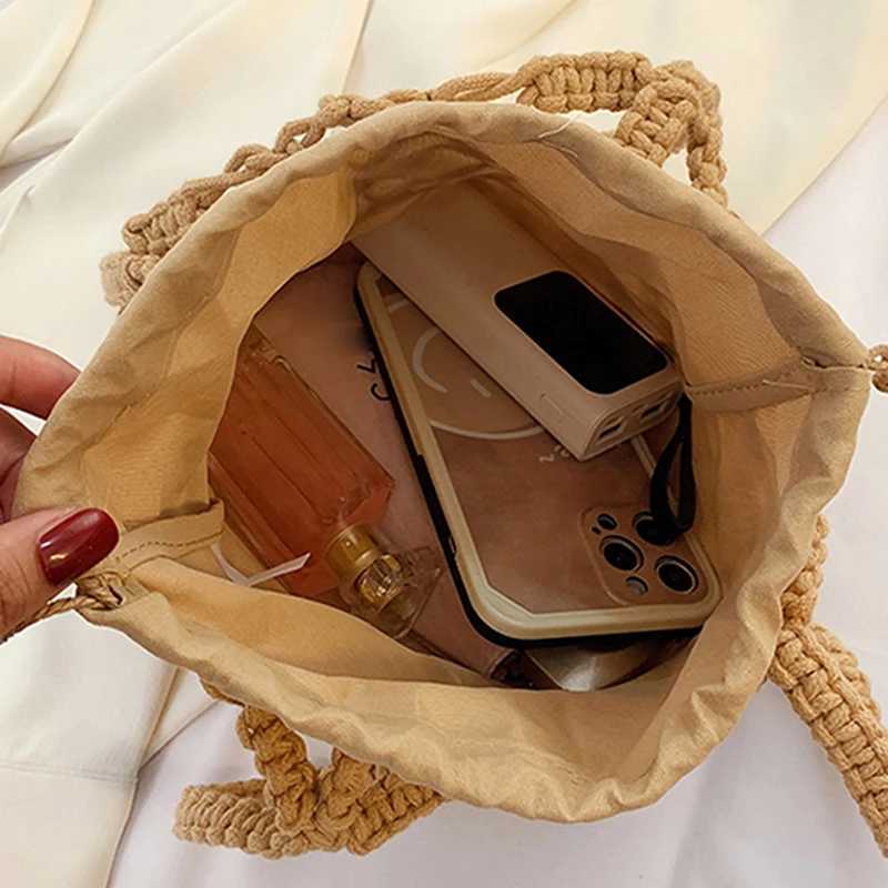 Mini design Str womens bag new summer high-end handbag water bag hot selling woven beach cross body bagXJ250412