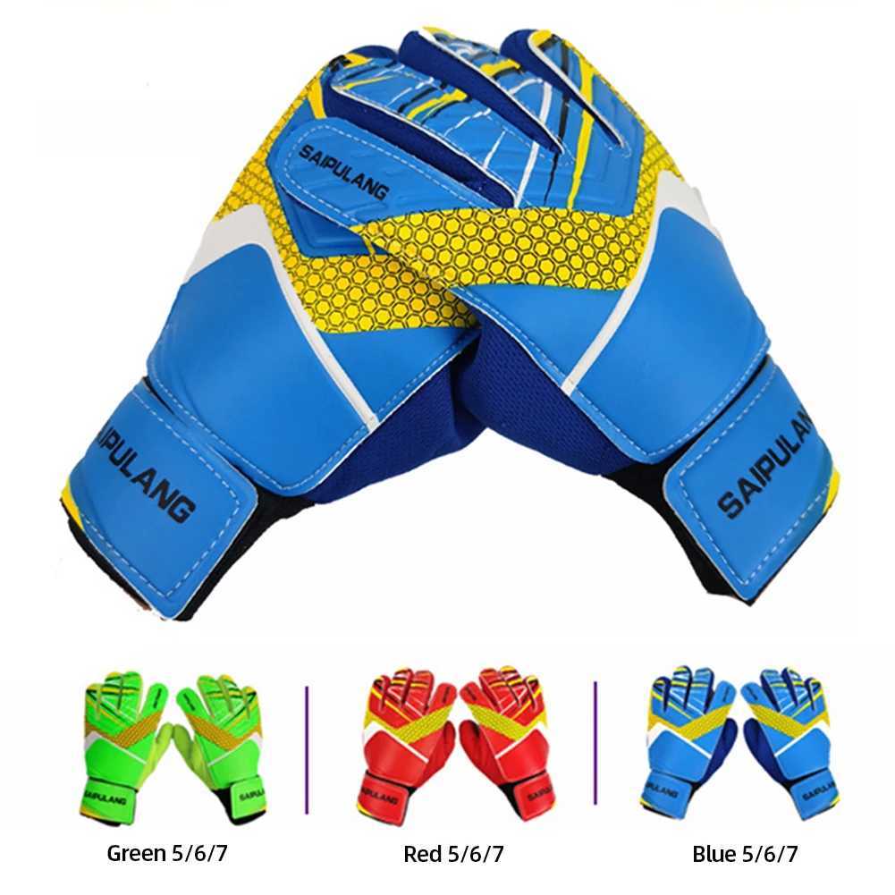 Childrens Goali Gloves Anti collision PU Football Training Gloves Anti slip Wear resistant Adjustable Elastic Sports AccessoriesXJ250412