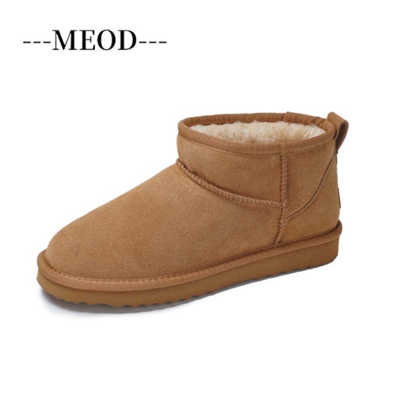 D.Hive Autumn new free shipping female versatile student cowhide warm and fleece anti slip short snow boots for woman size 36-42