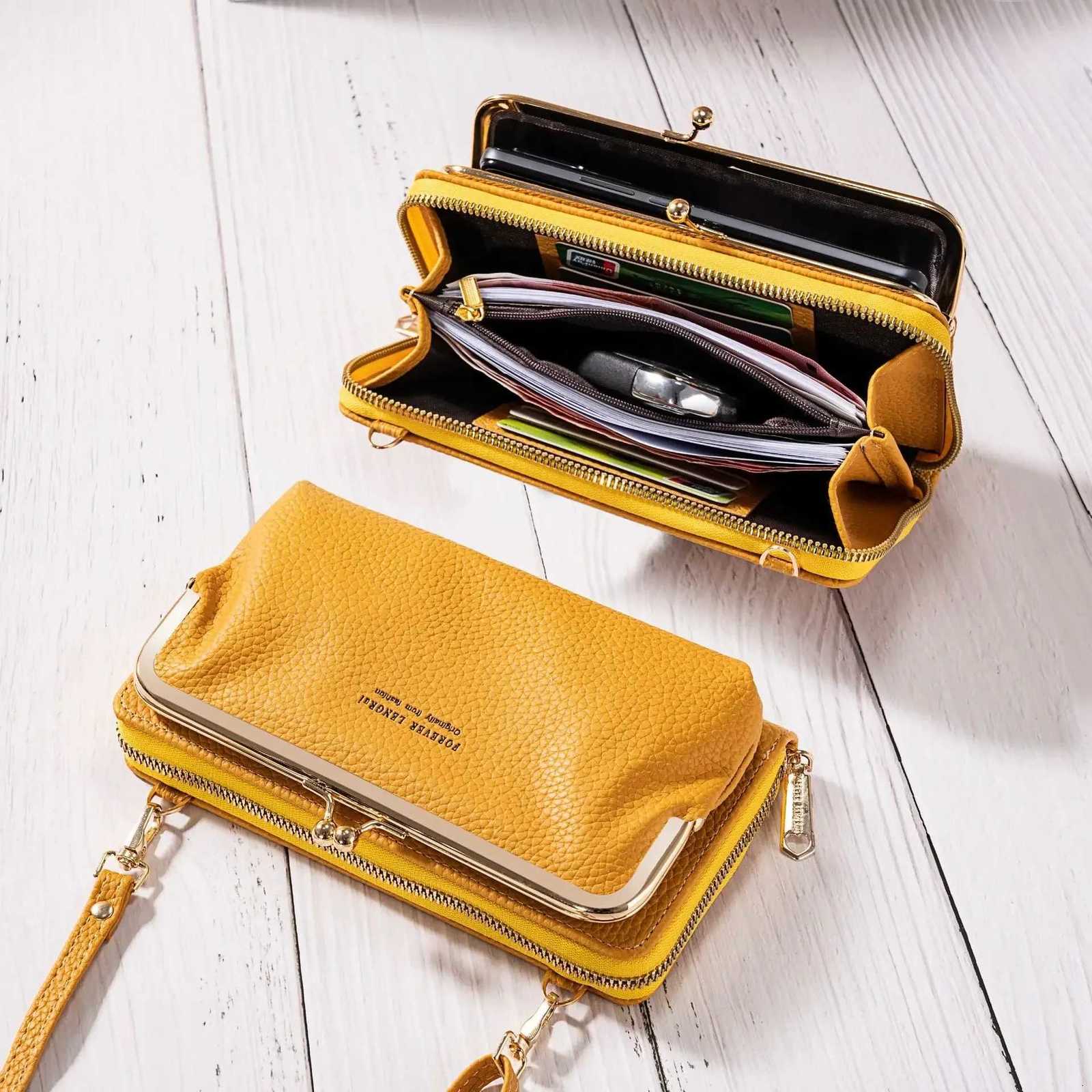 Womens Crossbody Bag Simple and Versatile Coin Purse Large-capacity Long Zipper Mobile Phone Bag Creative Single-shoulder BagT2511112