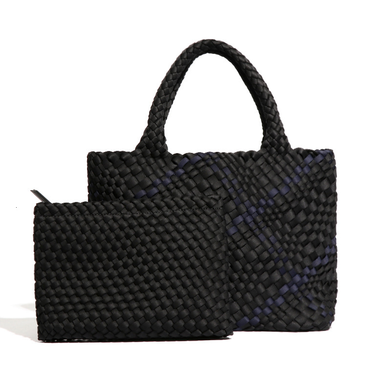 Basket Woven Bag Women's Retro Fashion Large Capacity Handbag Designer PU Leather One-shoulder Tote Bag