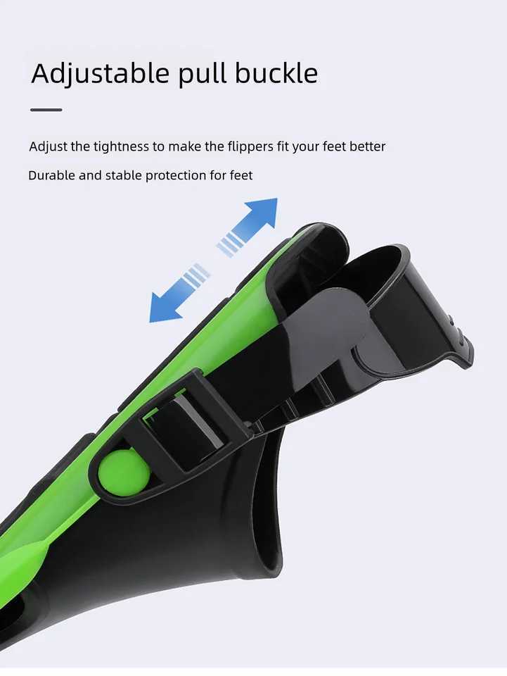 Inflatable fins open heel swimming fins with adjustable buckles travel sized short flap for swimming and diving inflatable finsY250412