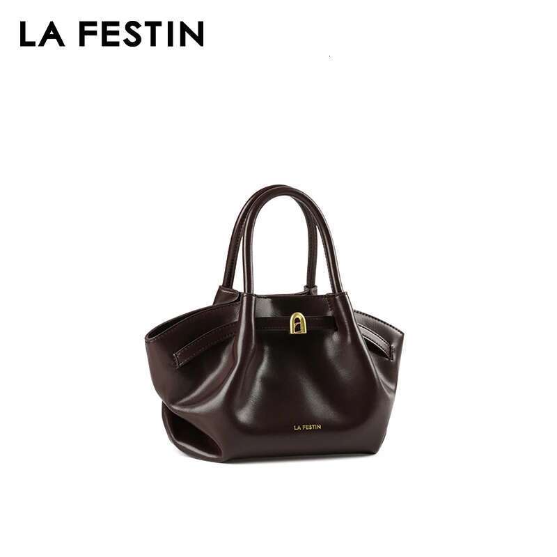 LA FESTIN Leather New Suede Handbag Women's Bags Brand Fashion Shoulder Crossbody Bucket Bag Small Size
