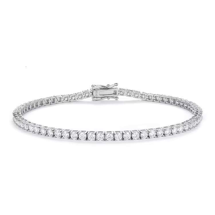 Wholesale Price in Stock 925 Sterling Silver CZ Tennis Bracelet 3/4/5mm High Quality Cubic Zirconia Tennis Chain Jewelry