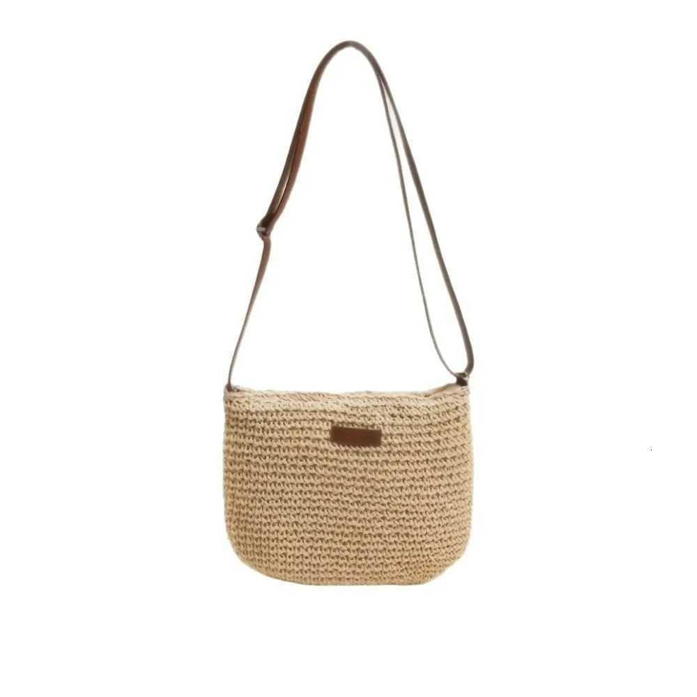 Straw knitted womens shoulder bag leisure hand knitted all kinds of women crossbody bag holiday beach bagT2511112