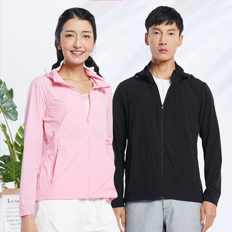 Upf40 Outdoor Waterproof Windbreaker Mens and Womens Summer Removable Hat Skin Coat Anti Uv Summer Sunscreen Shirt