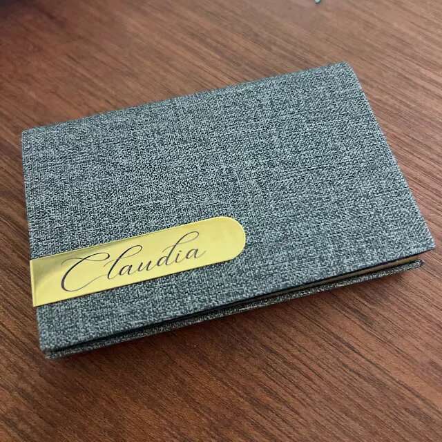Custom Personalized Business Card Holder Wallet with Names Groomsman Designer Cardholders Fathers Day Gifts for Him ddmythur