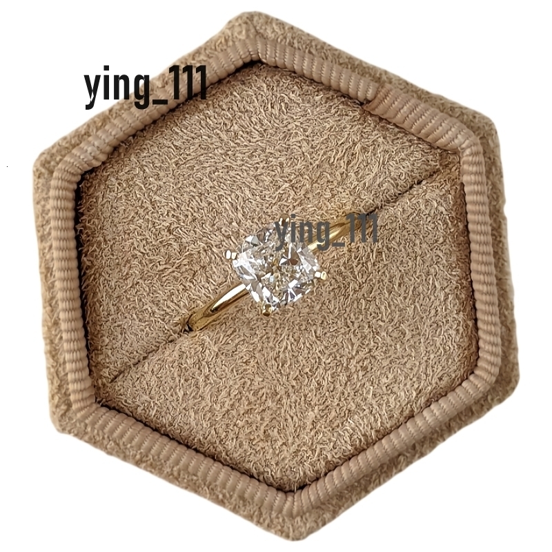 Fine Jewelry Real Yellow Gold 14K 18K 1.5 Carat Cushion Lab Diamond Engagement Solitaire Ring For Women E VS1 CVD HPHT Diamond Wedding Womens Ring