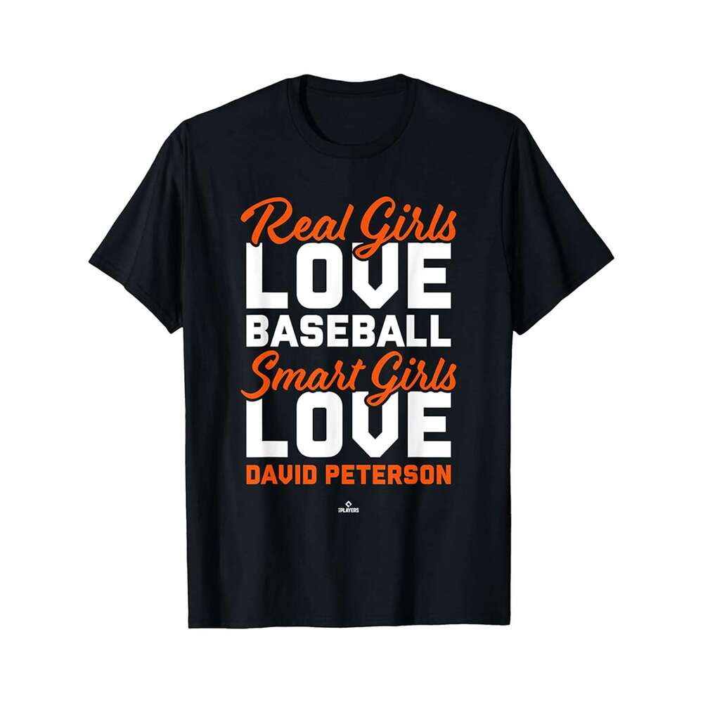 Designer T shirt Smart Girls Love David Peterson New York Baseball MLBPA - 220g T shits