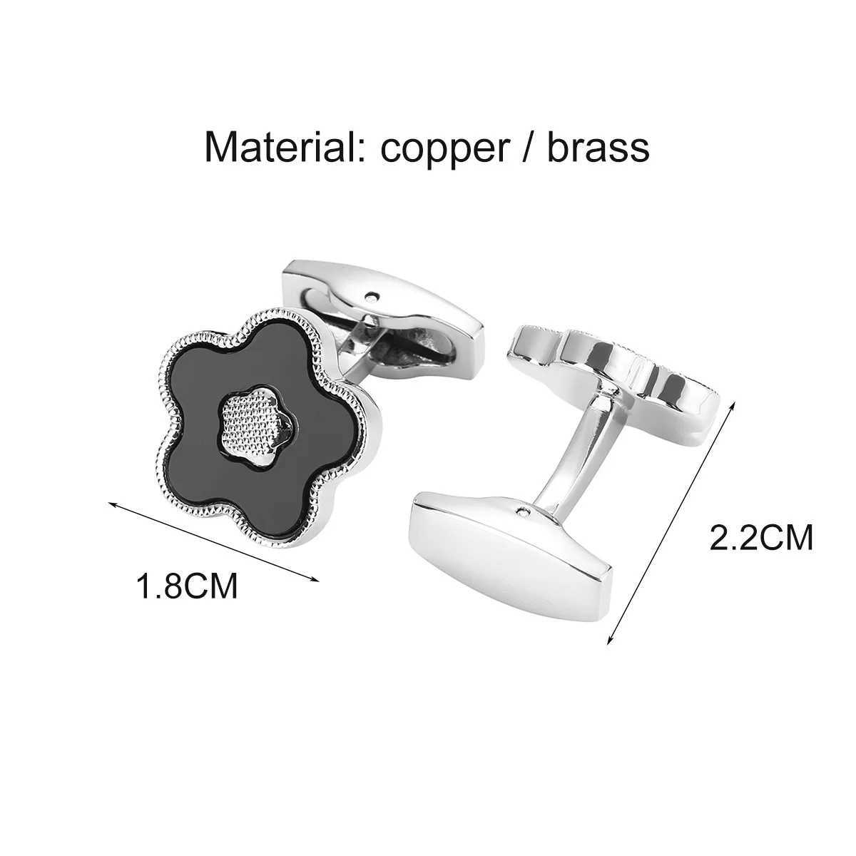 Golden Mens Wedding Groom Luxury Cufflinks Groom Flower Style Button Fathers Birthday GiftT250412