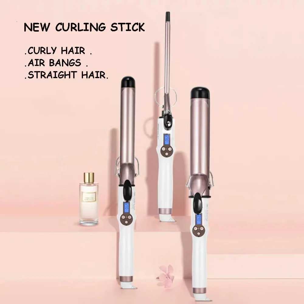 Electric Professional Ceramic Hair Curler LED Curling Iron Roller Curls Wand Waver Hair straightener Styling Tool 9mm-38mm H251112