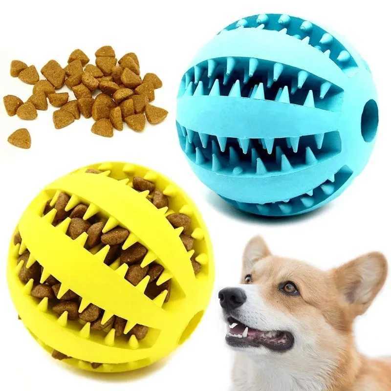 Natural rubber pet dog toy dog chew toy tooth cleaning and treatment ball super hard interactive elastic ball 5cm used for pet products Z250412