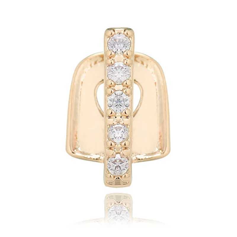 Hip Hop cubic zirconia single standing teeth Grilz bottom teeth cap oral teeth role-playing jewelry W250412