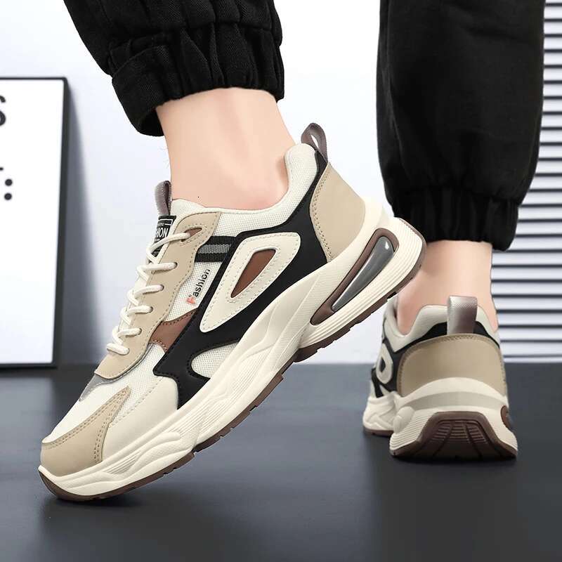 2025 men's casual thick height shoes, anti slip designer, fashionable running shoes, men's shoes