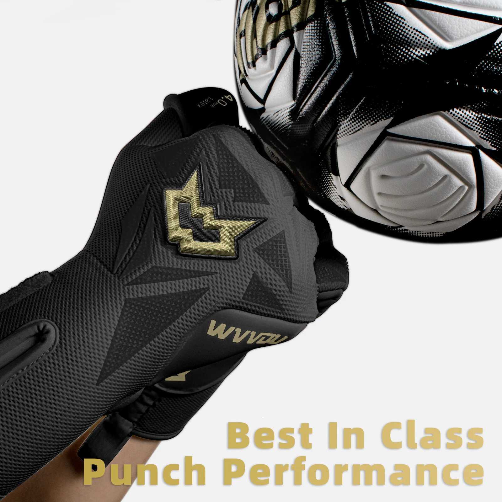 WVVOU Soccer Goalie Glovesbreathable football gloveswith 43mm adhesive super grip latex palmW251112