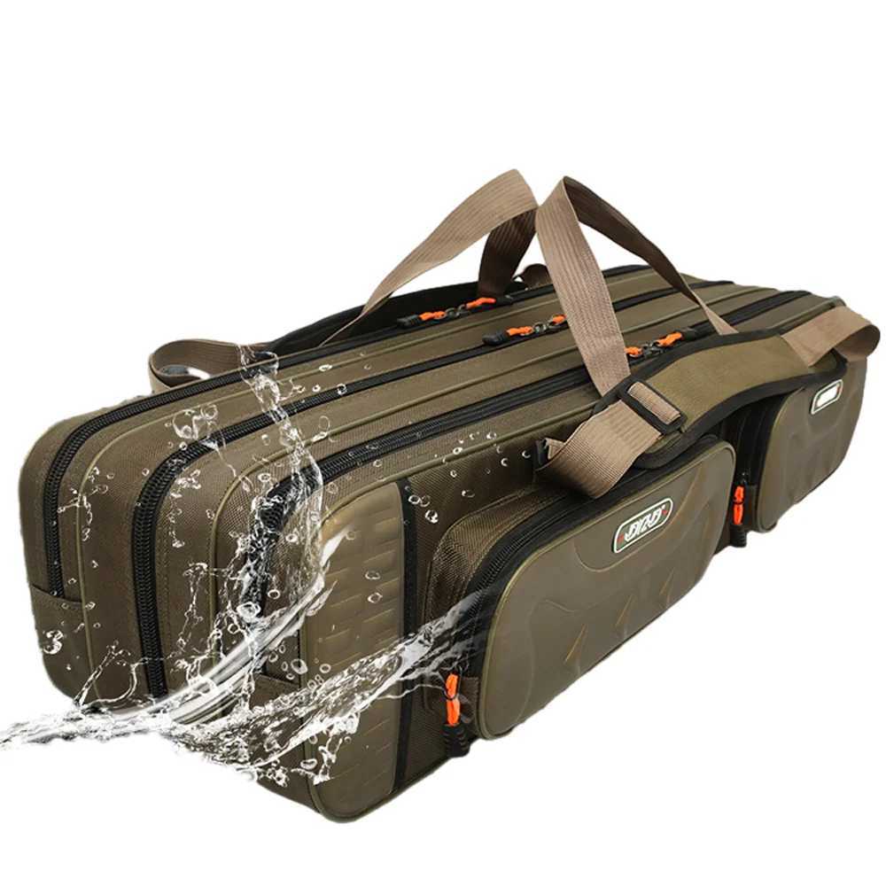 2/3/4 Layers Fishing Rod Bag Multifunctional Shell Reel Lures Bags Large Capacity Case For Fishing Pole Gear 80/90/100/120/130CM Z250411