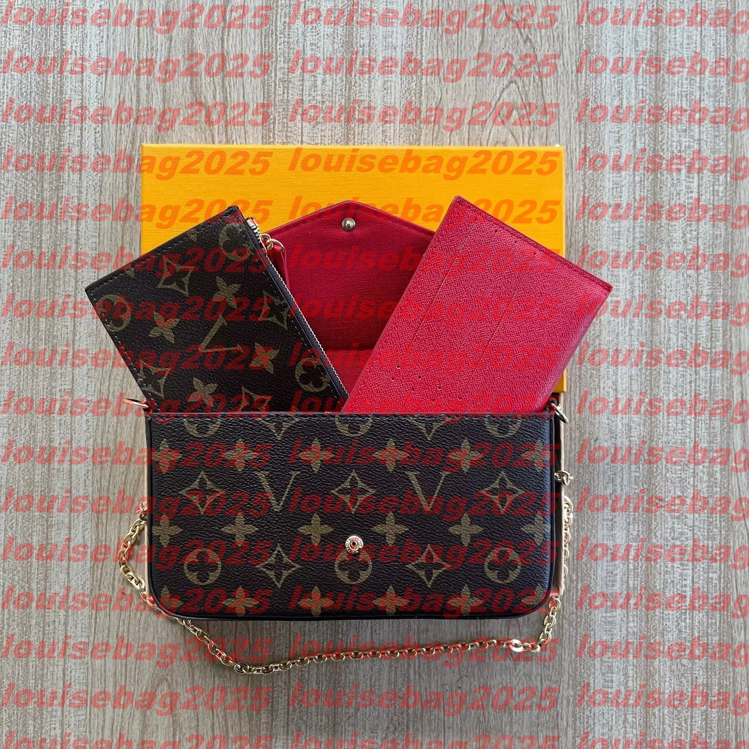 3pcs set Luxury Designer Women Bags Handbag Woman Tote clutch Shoulder Messenger Cross body three in one Flower Purse Crossbody Bag Wallet with box