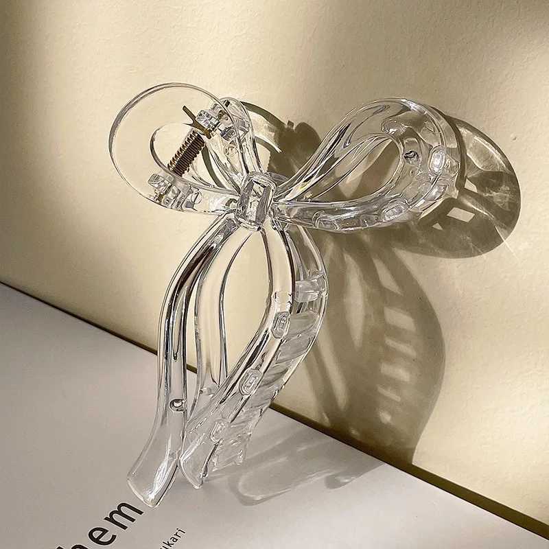 1 new jelly colored bow clip hair behind the headband shark clip sensation simple large hair clip Y2504012