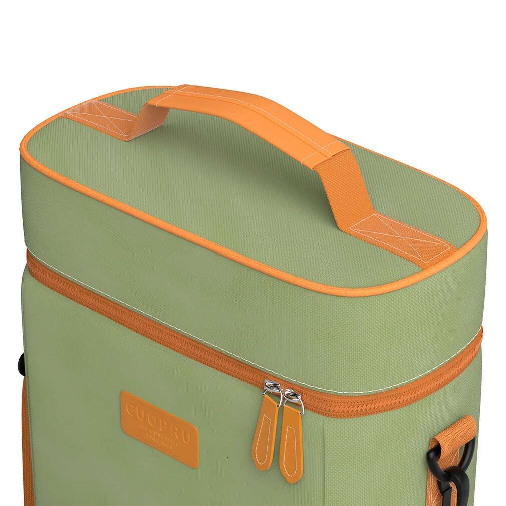 Premium Yerba Mate Kit Carrier Tote - Waterproof 2 Wine Bottle Pockets Portable Bag For Travel, Picnic, Beach
