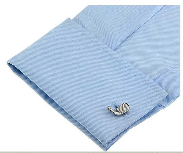 Sports Design Golf Club Cufflinks Rust proof Silver Cufflinks Wholesale and Retail High quality Brass MaterialsT250412