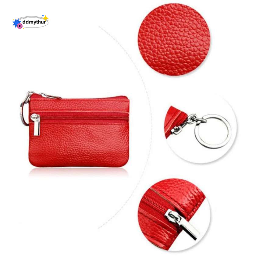 2019 Brand Casual Women Fashion Genuine Leather Car Key Holder Keyring Pouch Coin Purse Case Wallet ddmythur