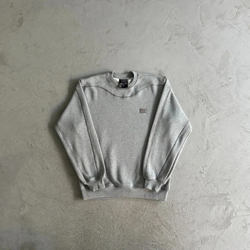 Kroen Embroidery Basic Sports Sweatshirts Outside Stitch Stripe Hoodie Men Women Black Gray Loose Sweatshirts Pullovers 251112