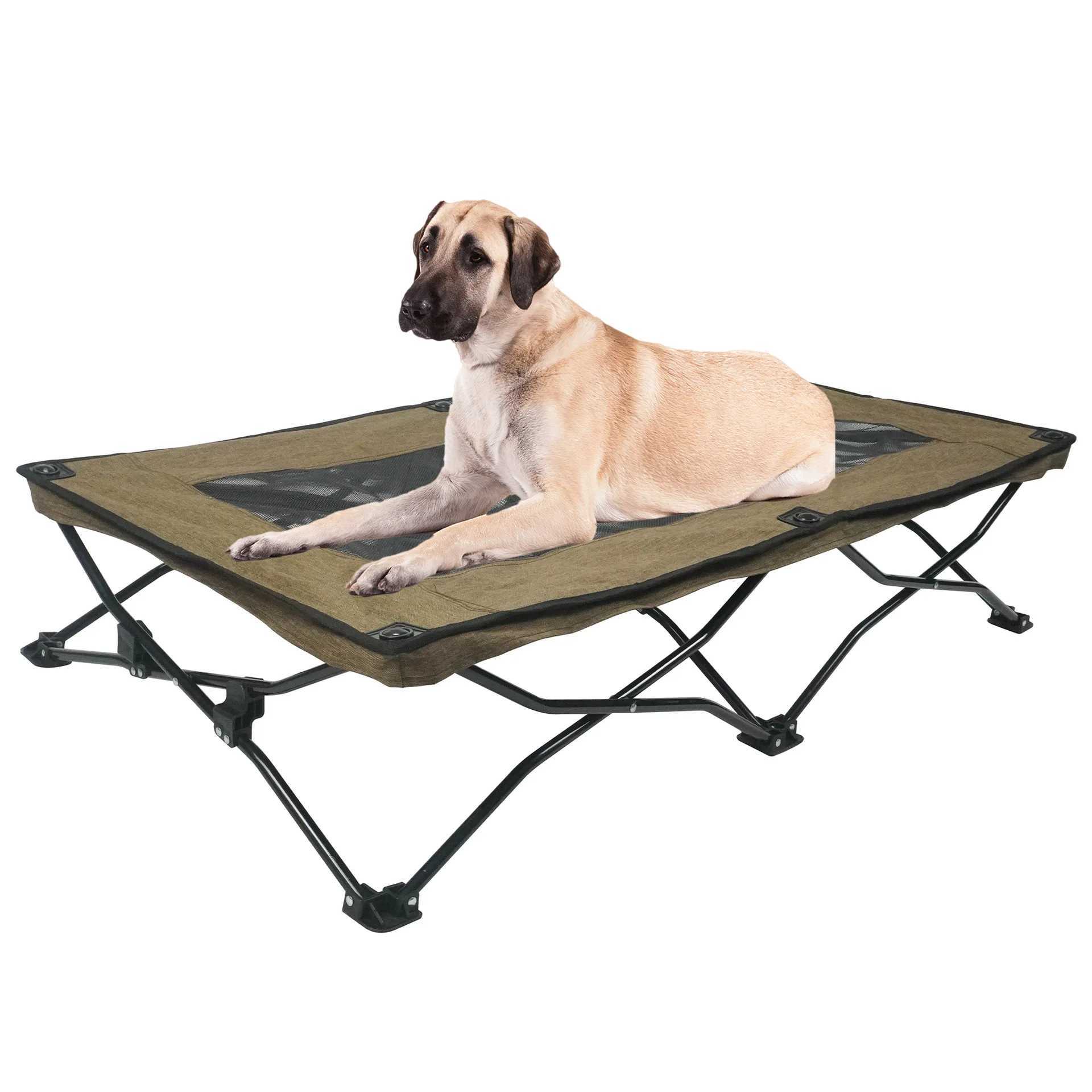 Four season double-layer fabric large folding moisture-proof dog bed pet marching bed indoor pet resting bed camping marching bed X250412