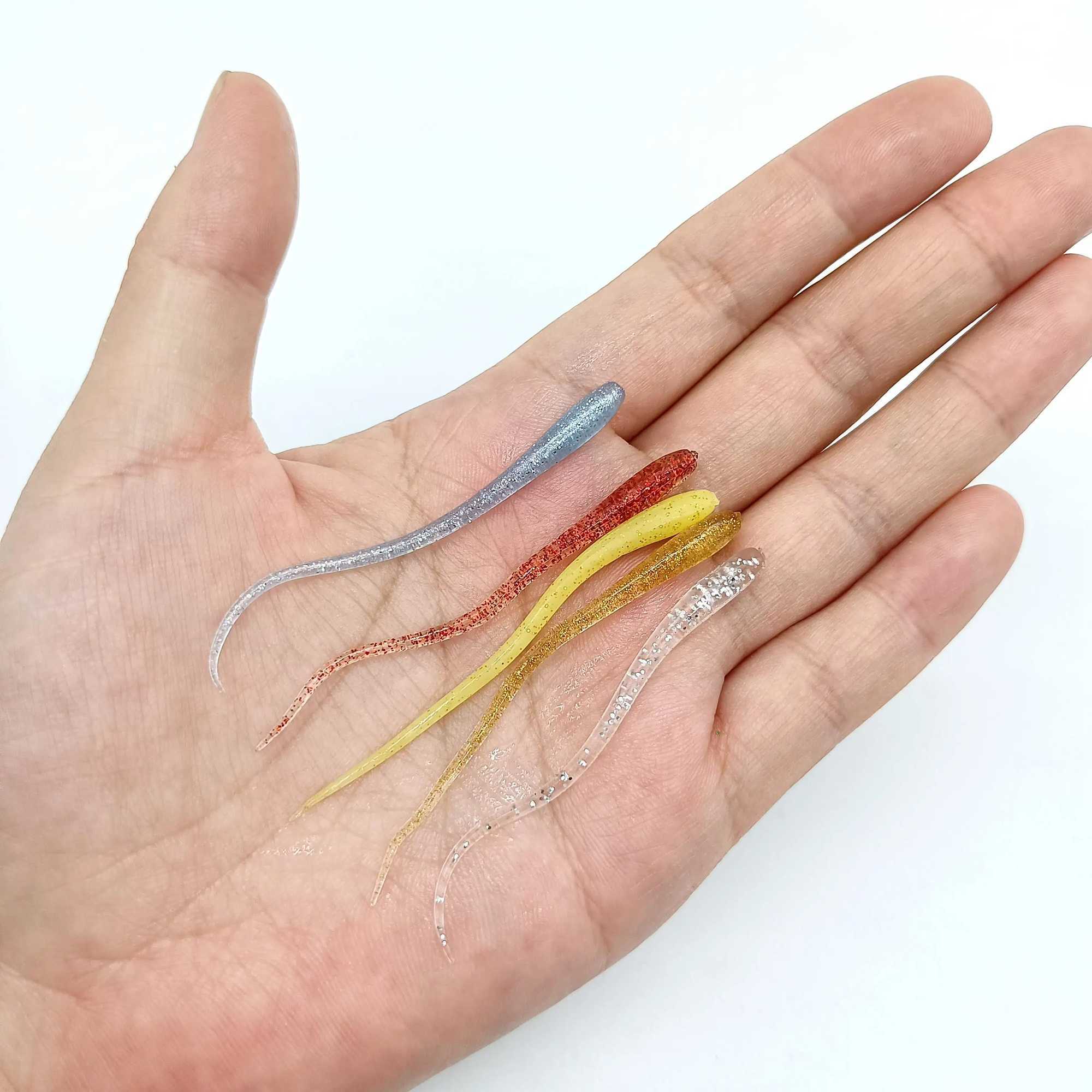 DUODUOYU 10PCS Needle Tail Soft Fishing Lure 0.3g/65mm Rockfish Ocean Rock Bait Artificial Bait Swimbaits Jig Fishing Tackle Z250411